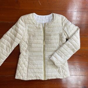 Lilly Pulitzer Lilah Down Filled Reversible Quilted Puffer Cameo Jacket - Med 🧡🎀